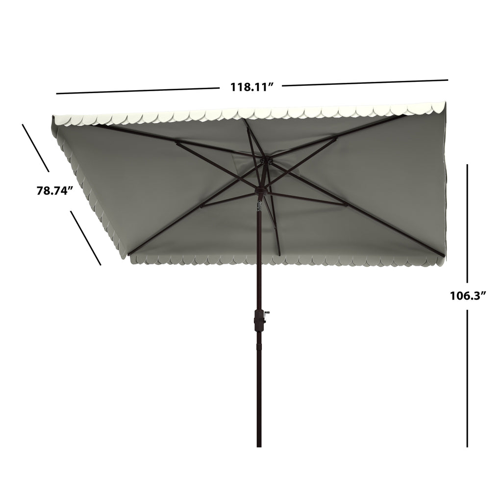Ombrellone da esterno rettangolare SAFAVIEH Zariah 6'x10' con balza