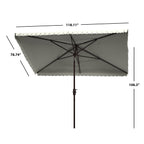 Ombrellone da esterno rettangolare SAFAVIEH Zariah 6'x10' con balza