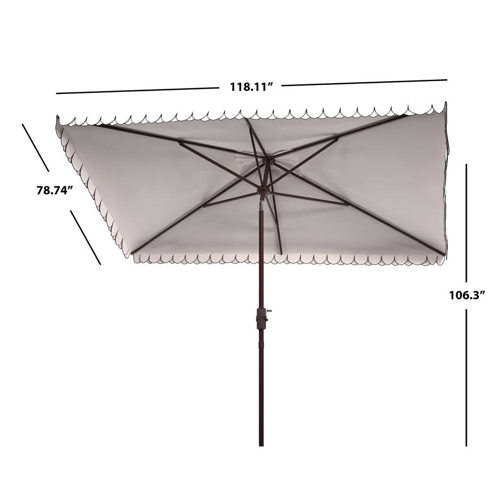 Ombrellone da esterno rettangolare SAFAVIEH Zariah 6'x10' con balza