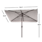 Ombrellone da esterno rettangolare SAFAVIEH Zariah 6'x10' con balza