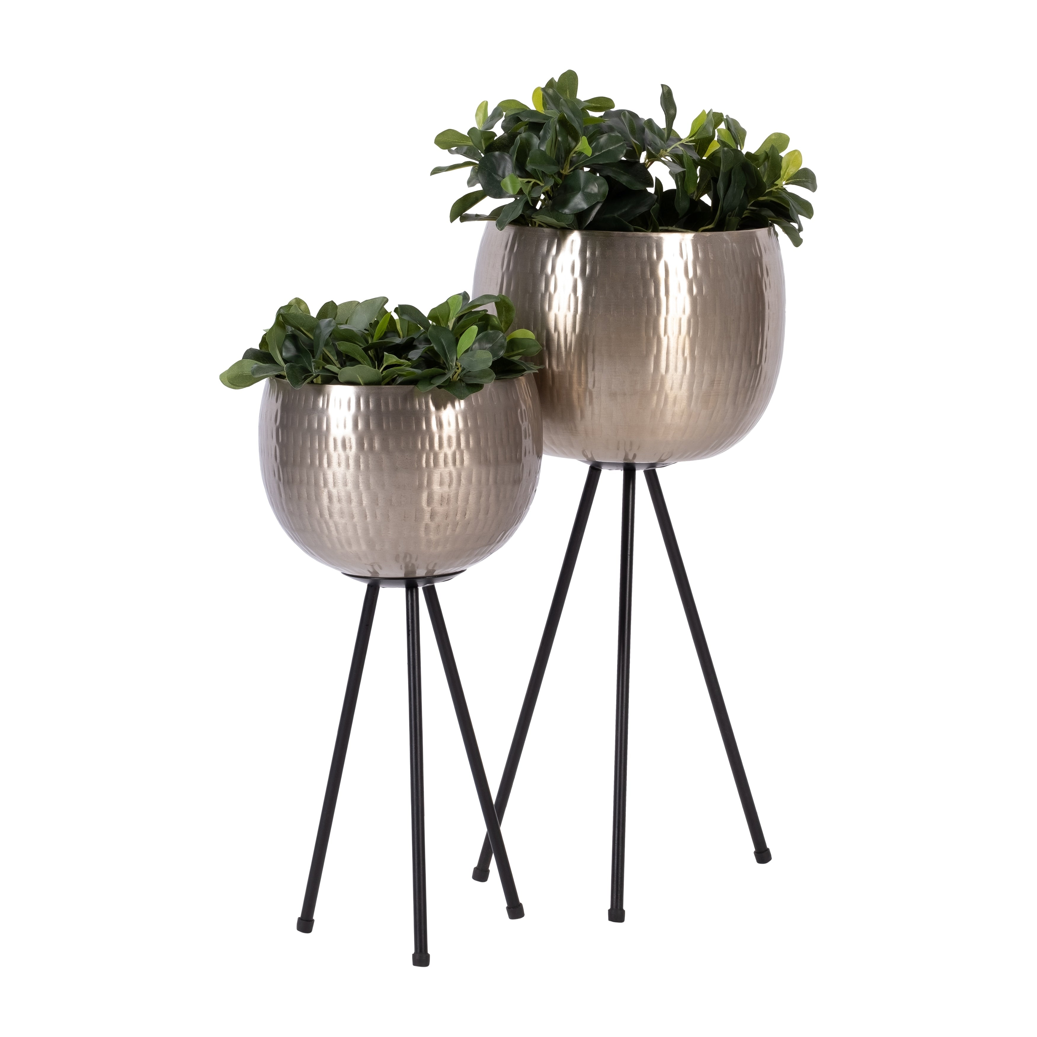 Sagebrook Home Set di 2 robuste fioriere in ferro su supporti moderni: trasforma il tuo spazio abitativo in un'oasi