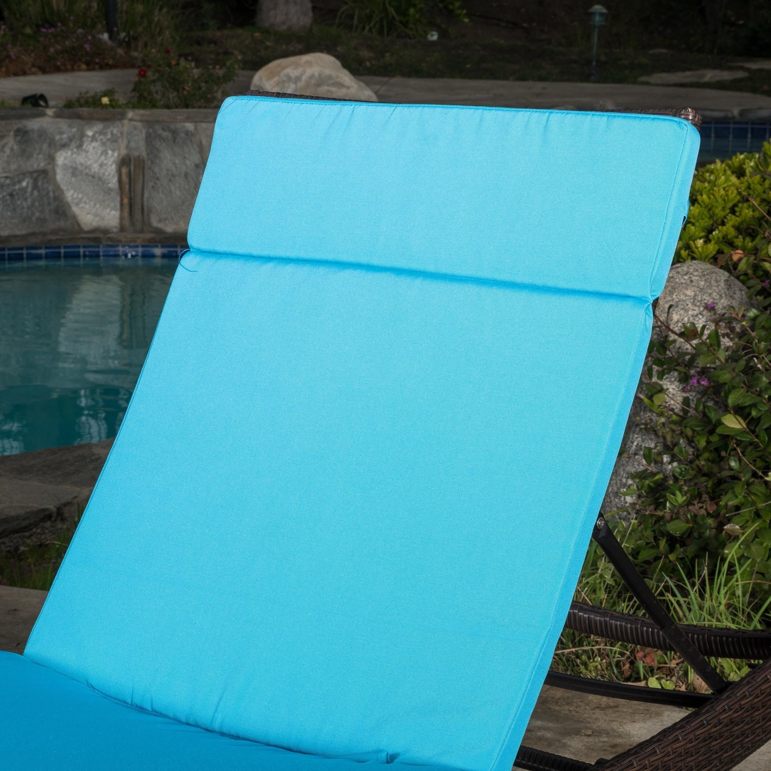 Set di cuscini da esterno Salem per chaise longue - Solo cuscini (set di 2) di Christopher Knight Home - 79,25 L x 27,50 W x 1,50 H