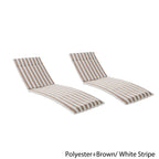 Set di cuscini da esterno Salem per chaise longue - Solo cuscini (set di 2) di Christopher Knight Home - 79,25 L x 27,50 W x 1,50 H