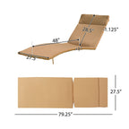 Set di cuscini da esterno Salem per chaise longue - Solo cuscini (set di 2) di Christopher Knight Home - 79,25 L x 27,50 W x 1,50 H