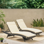 Set di cuscini da esterno Salem per chaise longue - Solo cuscini (set di 2) di Christopher Knight Home - 79,25 L x 27,50 W x 1,50 H