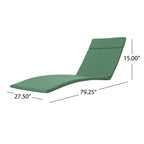 Set di cuscini da esterno Salem per chaise longue - Solo cuscini (set di 2) di Christopher Knight Home - 79,25 L x 27,50 W x 1,50 H