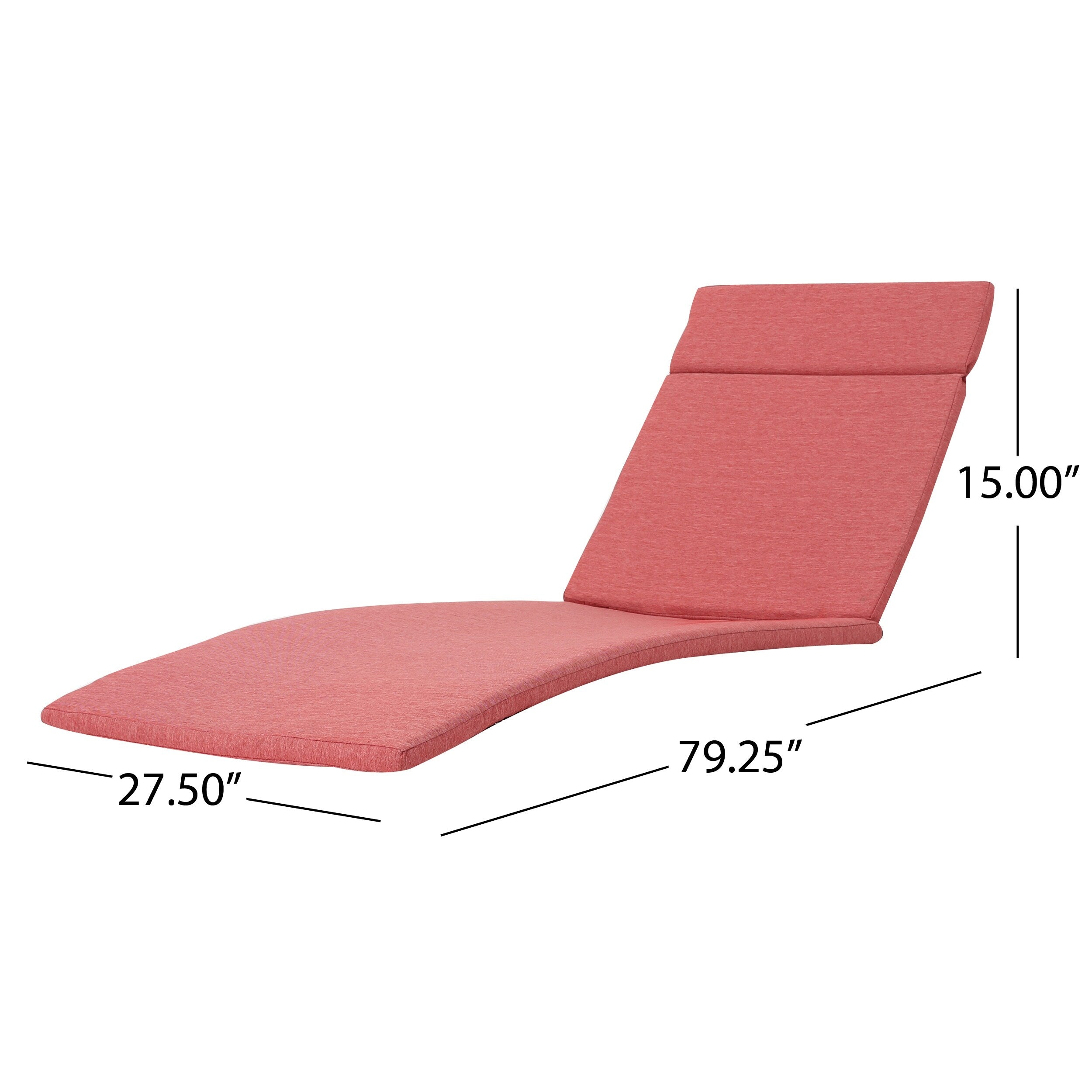 Set di cuscini da esterno Salem per chaise longue - Solo cuscini (set di 2) di Christopher Knight Home - 79,25 L x 27,50 W x 1,50 H