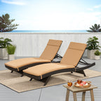 Set di cuscini da esterno Salem per chaise longue - Solo cuscini (set di 2) di Christopher Knight Home - 79,25 L x 27,50 W x 1,50 H