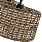 Lampadario lineare da cucina in stile rustico nero Sedgy a 3 luci - 41 W