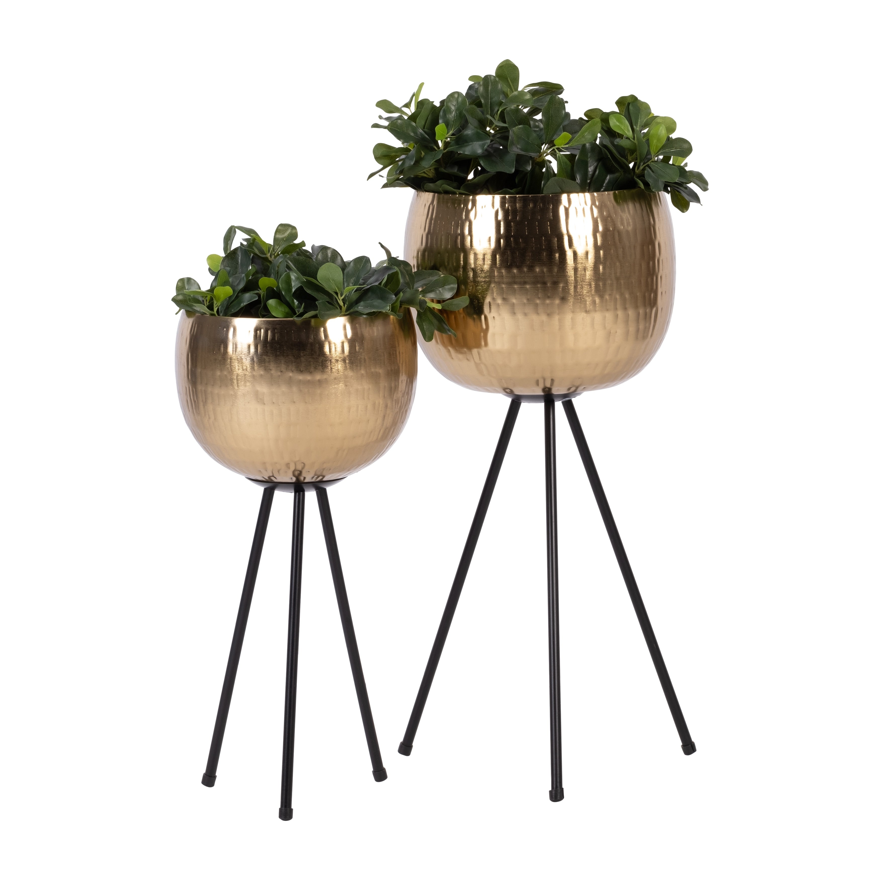 Sagebrook Home Set di 2 robuste fioriere in ferro su supporti moderni: trasforma il tuo spazio abitativo in un'oasi
