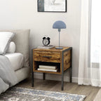 Comodino in stile industriale (set di 2)