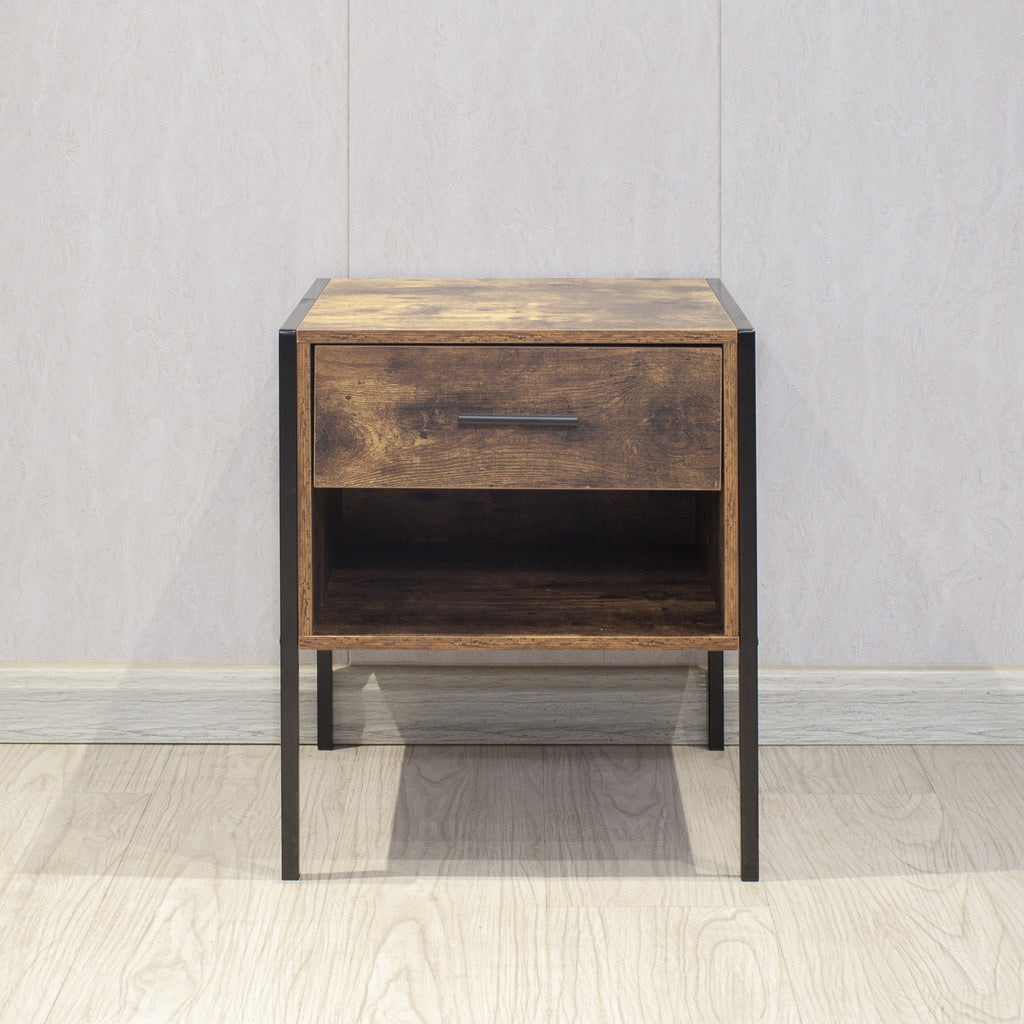 Comodino in stile industriale (set di 2)