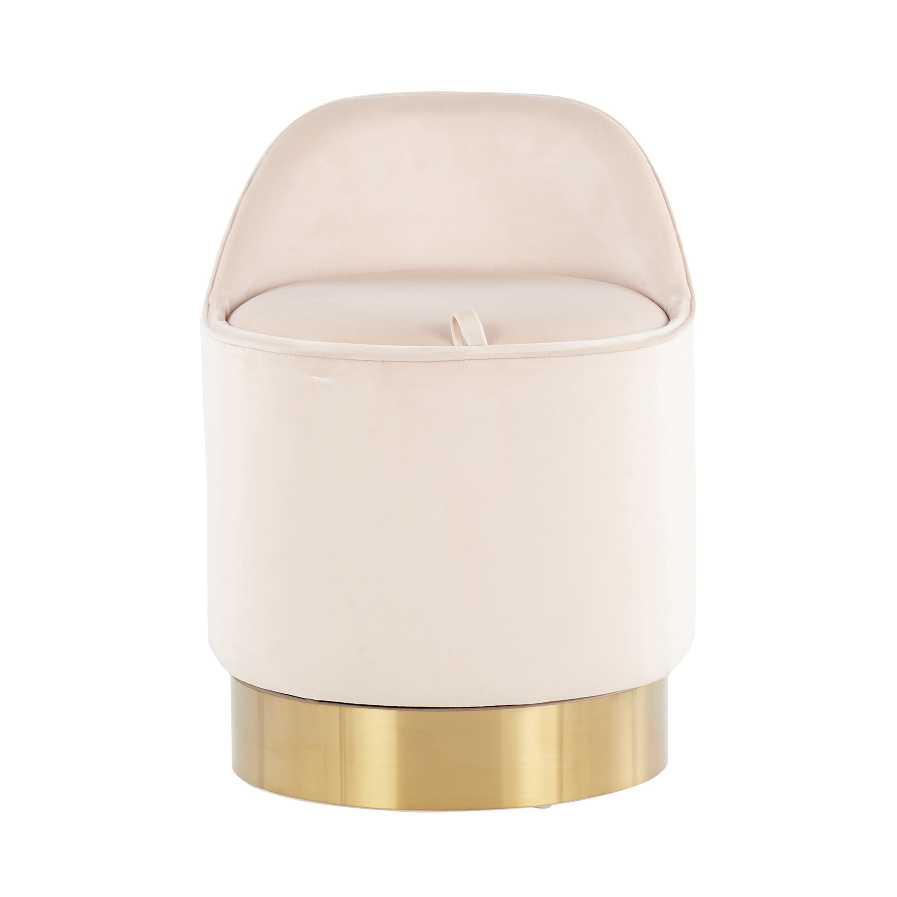 Sgabello girevole in velluto Silver Orchid Corday