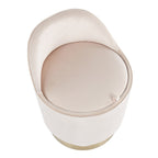 Sgabello girevole in velluto Silver Orchid Corday