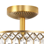 Lampada da soffitto semi-incassata in vetro a più livelli Silver Orchid Furey bronzo/oro - 14,75 L x 14,75 W x 15,25 H