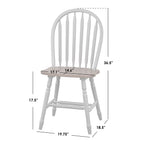 Simple Living Carolina Set da pranzo in legno massello da 5 pezzi in stile fattoria con foglia