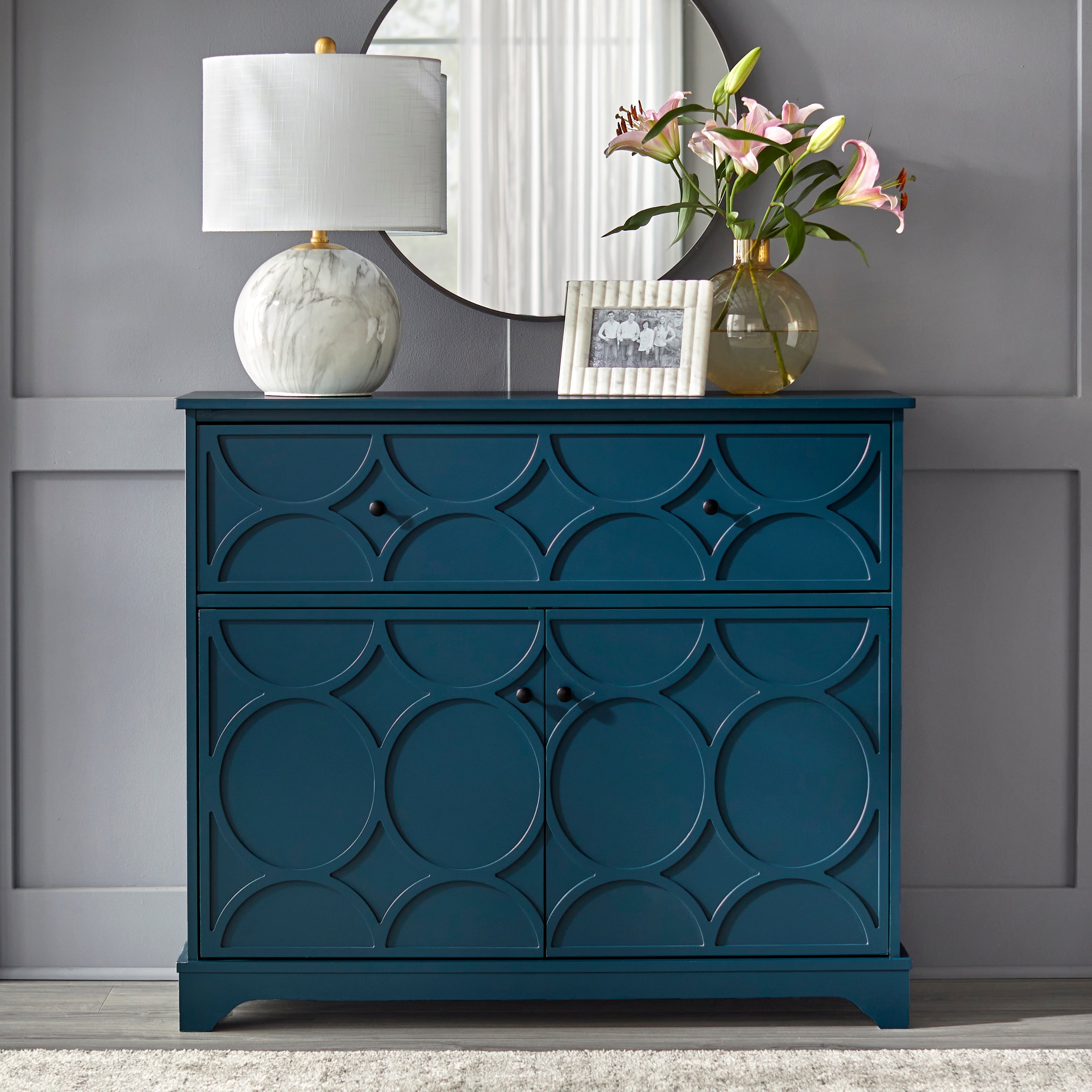 Mobiletto con frontale circolare Dawson Simple Living