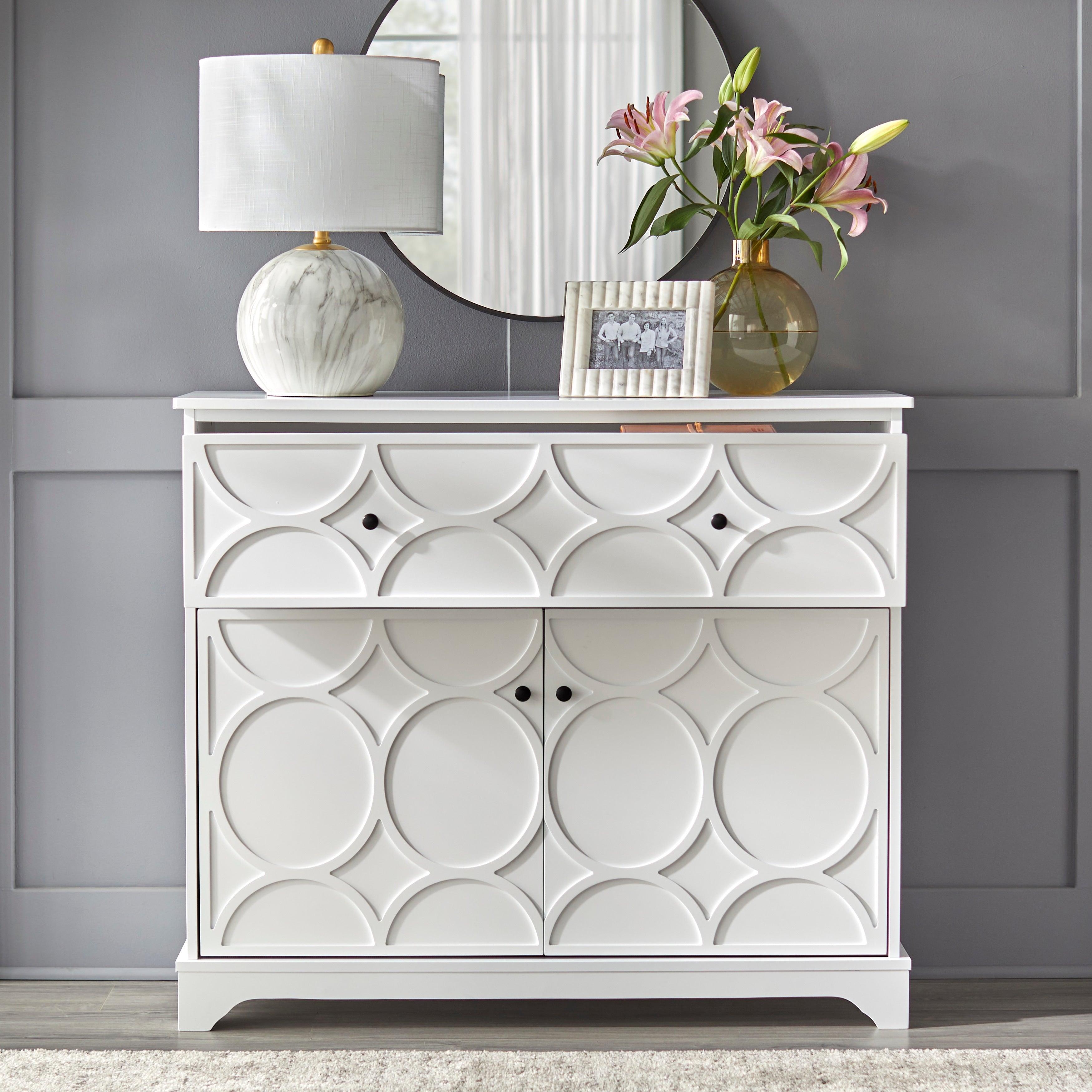 Mobiletto con frontale circolare Dawson Simple Living