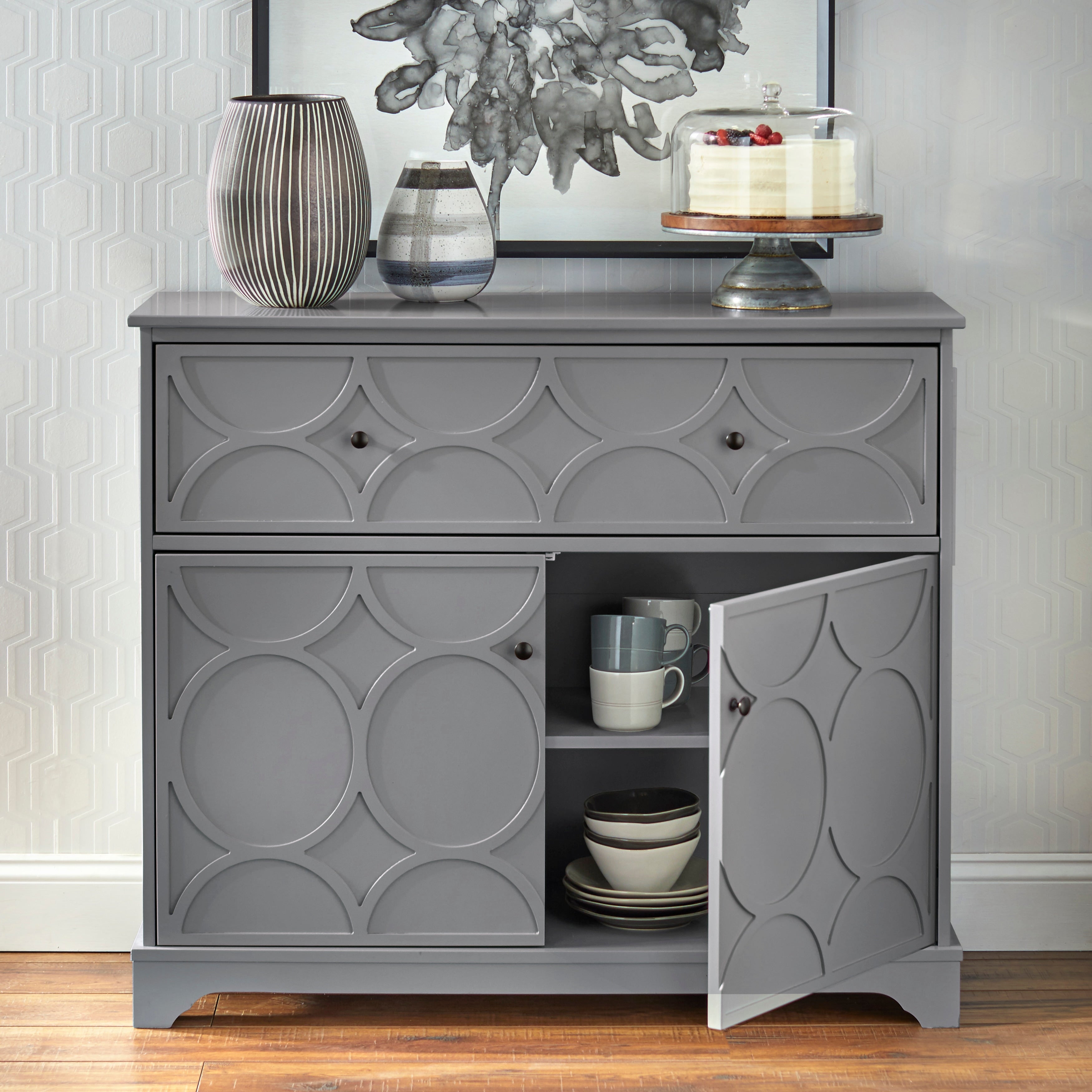 Mobiletto con frontale circolare Dawson Simple Living