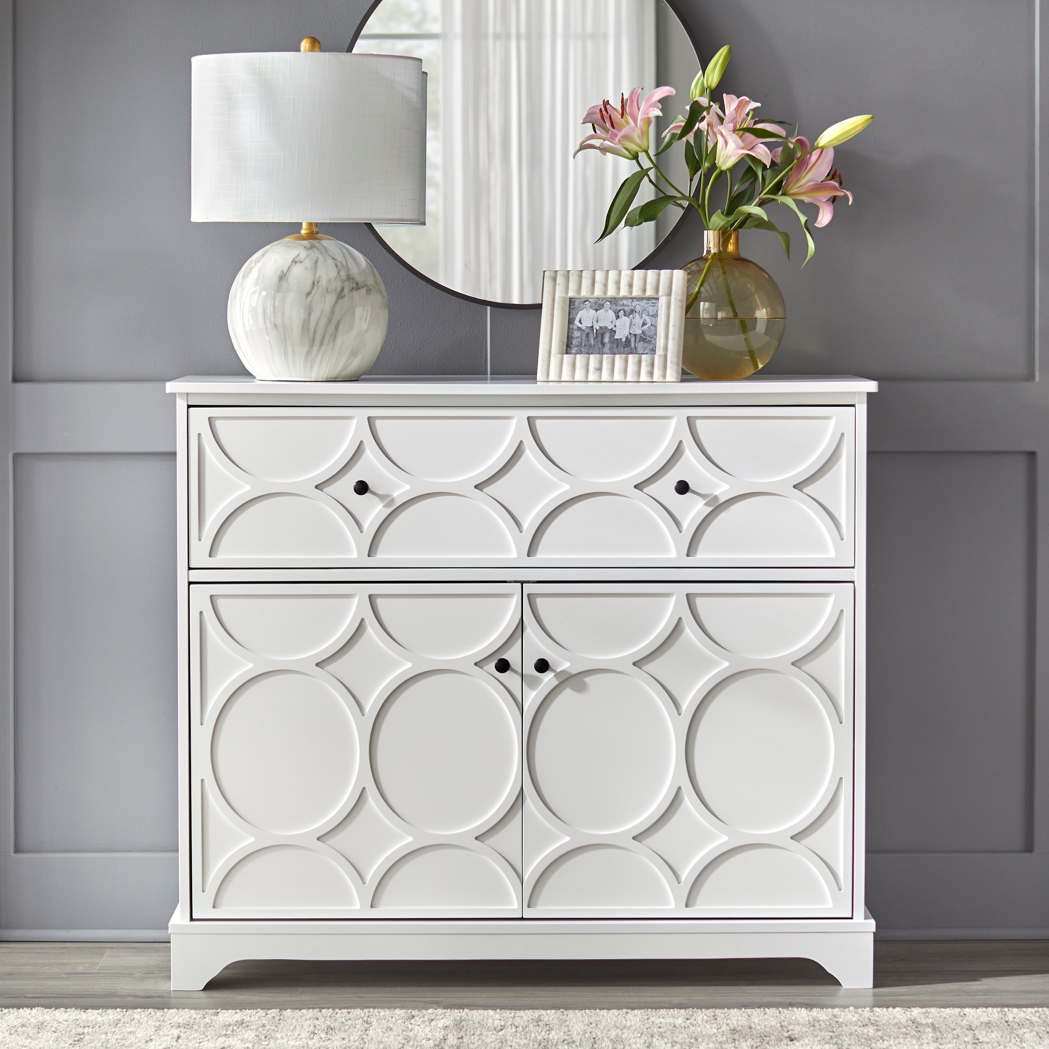 Mobiletto con frontale circolare Dawson Simple Living