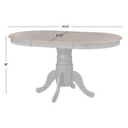 Simple Living Carolina Set da pranzo in legno massello da 5 pezzi in stile fattoria con foglia