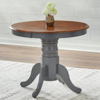 Simple Living Carolina Set da pranzo in legno massello da 5 pezzi in stile fattoria con foglia