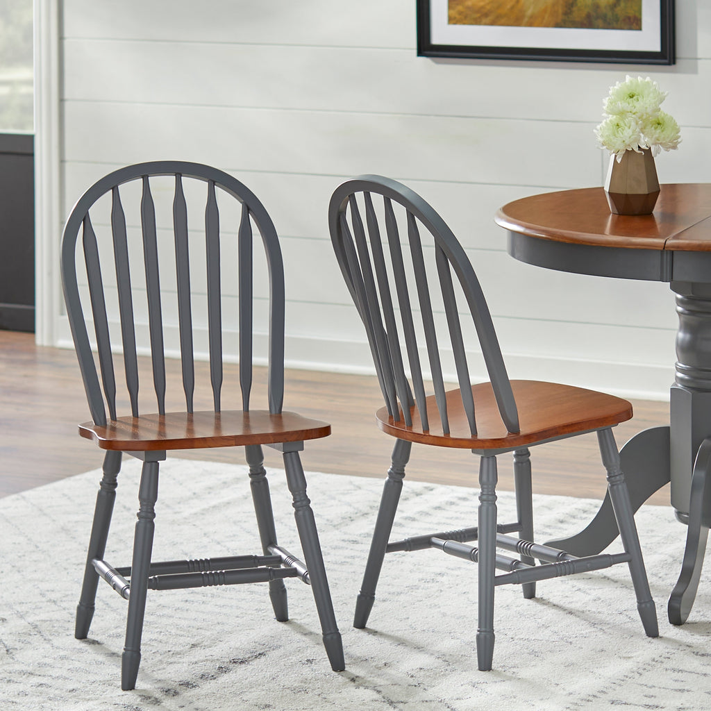 Simple Living Carolina Set da pranzo in legno massello da 5 pezzi in stile fattoria con foglia