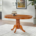 Simple Living Carolina Set da pranzo in legno massello da 5 pezzi in stile fattoria con foglia