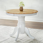 Simple Living Carolina Set da pranzo in legno massello da 5 pezzi in stile fattoria con foglia