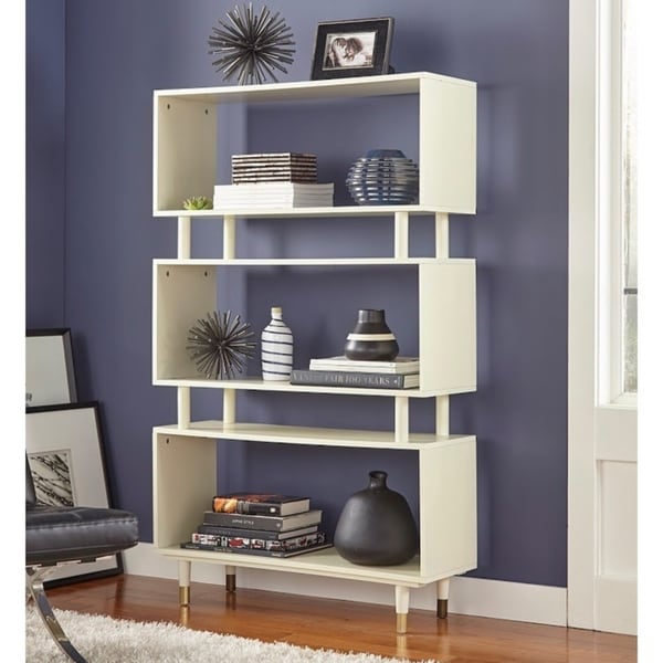 Libreria a 3 ripiani Simple Living Margo Mid-Century Modern - 59,5 h x 36 l x 11,8 p
