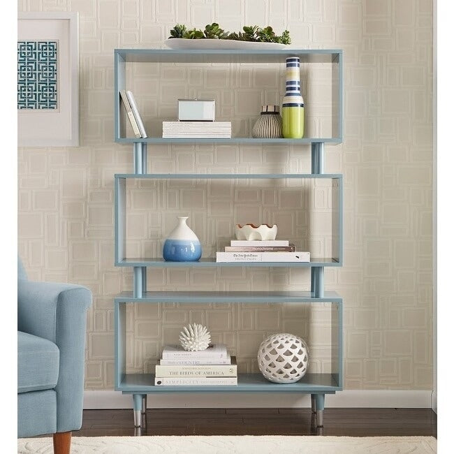 Libreria a 3 ripiani Simple Living Margo Mid-Century Modern - 59,5 h x 36 l x 11,8 p
