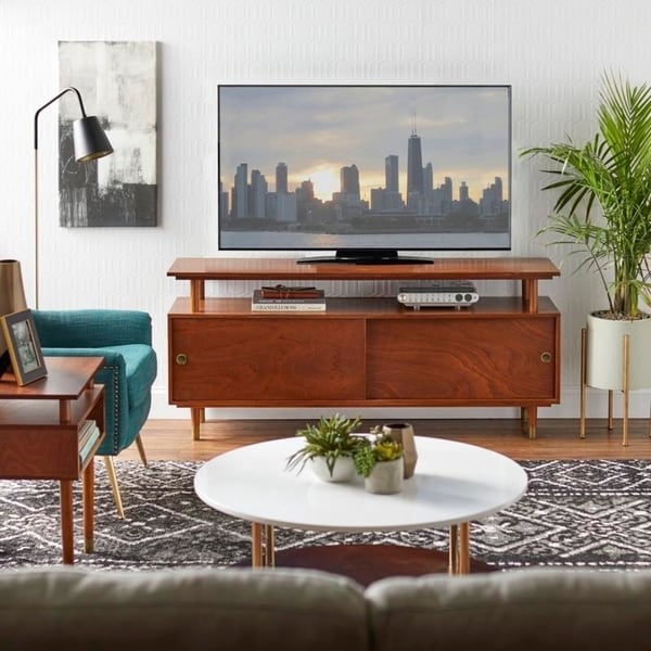 Mobile TV in legno moderno di metà secolo Margo di Simple Living