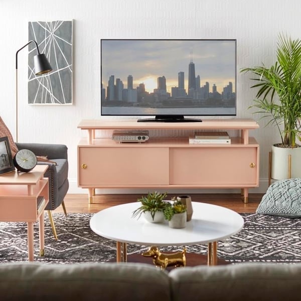 Mobile TV in legno moderno di metà secolo Margo di Simple Living