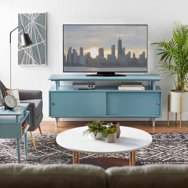Mobile TV in legno moderno di metà secolo Margo di Simple Living