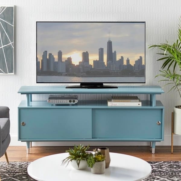 Mobile TV in legno moderno di metà secolo Margo di Simple Living