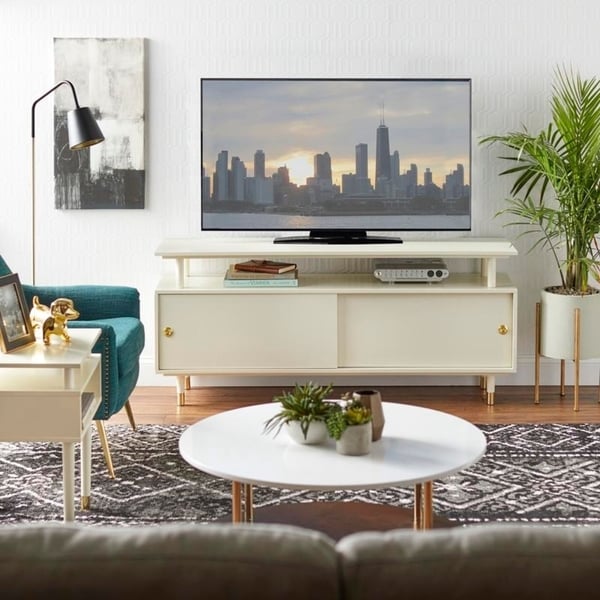 Mobile TV in legno moderno di metà secolo Margo di Simple Living
