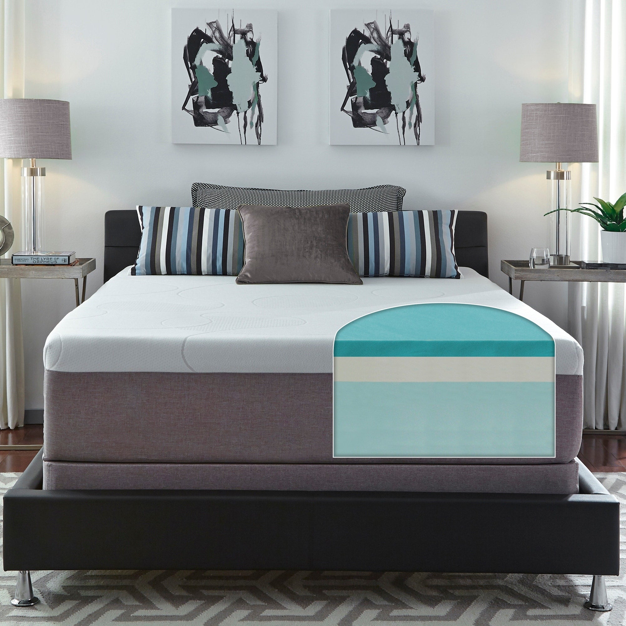 Slumber Solutions Scegli il tuo comfort Set di materassi in memory foam gel da 14 pollici