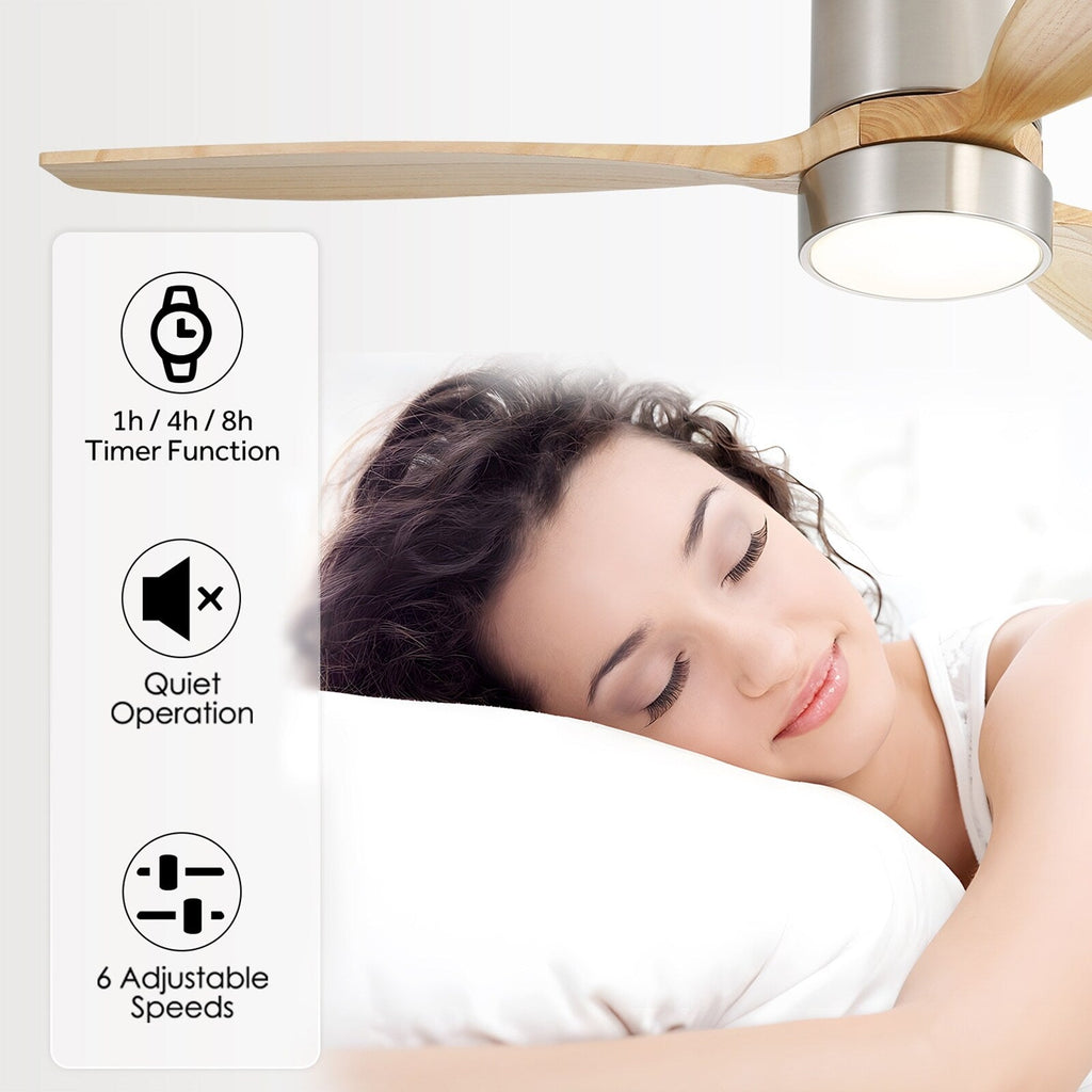 Ventilatore da soffitto a filo Sofucor da 52 pollici con telecomando, motore reversibile, luce integrata opzionale