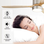 Ventilatore da soffitto a filo Sofucor da 52 pollici con telecomando, motore reversibile, luce integrata opzionale