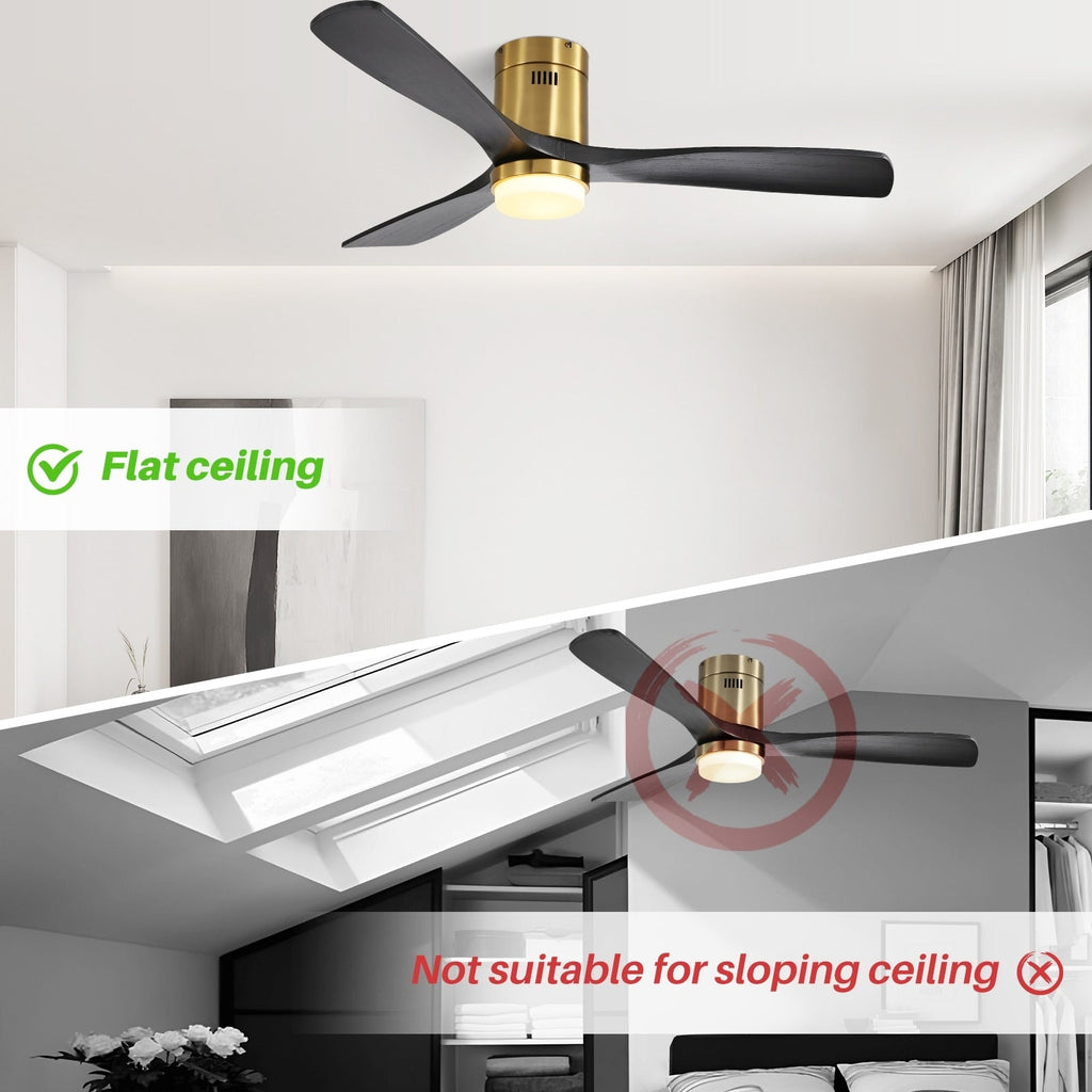 Ventilatore da soffitto a filo Sofucor da 52 pollici con telecomando, motore reversibile, luce integrata opzionale