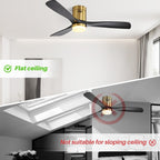 Ventilatore da soffitto a filo Sofucor da 52 pollici con telecomando, motore reversibile, luce integrata opzionale