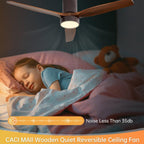 Ventilatore da soffitto a filo Sofucor da 52 pollici con telecomando, motore reversibile, luce integrata opzionale