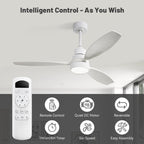 Ventilatore da soffitto in legno per interni Sofucor 52 con telecomando, luce integrata opzionale