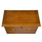 Palace Imports Cassettiera 100% in legno massello con 5 cassetti grandi, serratura, pomelli in metallo o legno