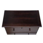 Palace Imports Cassettiera 100% in legno massello con 5 cassetti grandi, serratura, pomelli in metallo o legno