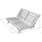 Struttura per futon Somette Carson con finitura Java (materasso non incluso)