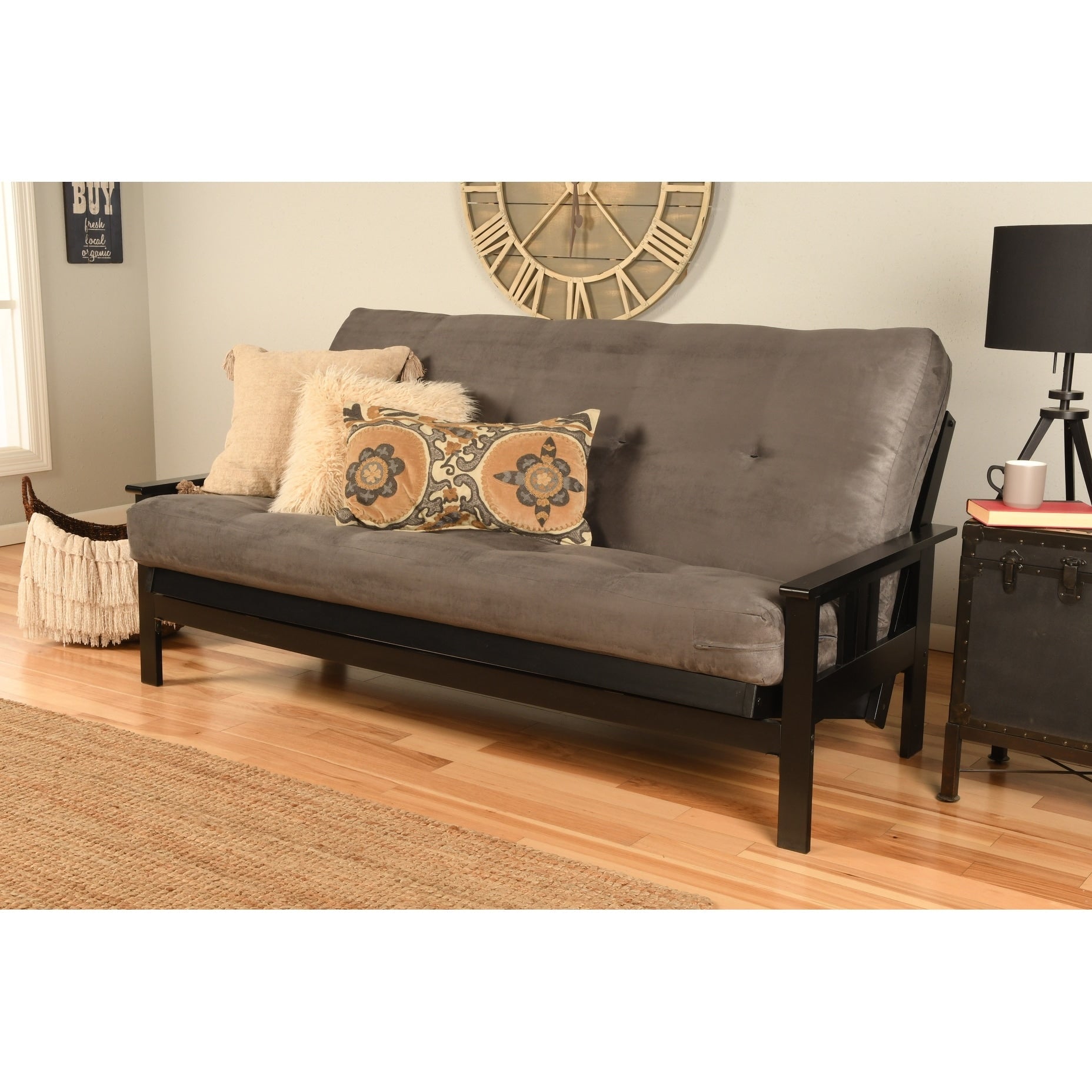 Solo materasso futon sostitutivo Somette in schiuma ad alta densità e molle, dimensioni standard (struttura non inclusa)