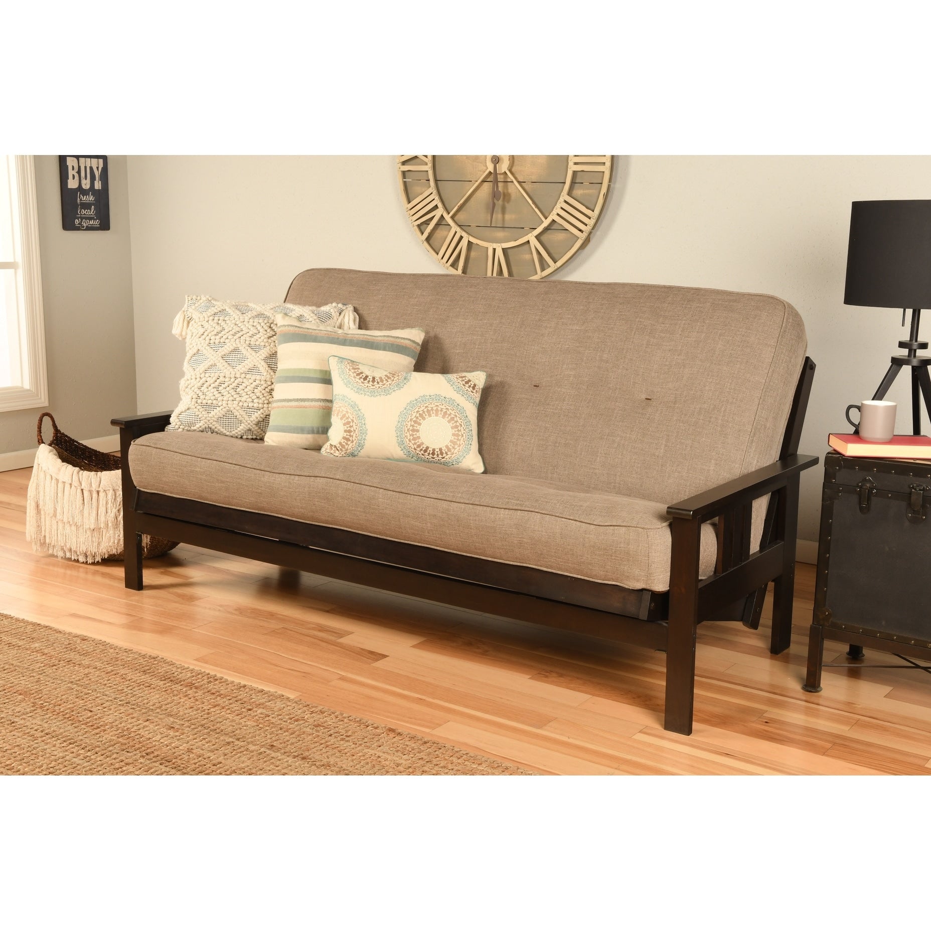 Solo materasso futon sostitutivo Somette in schiuma ad alta densità e molle, dimensioni standard (struttura non inclusa)