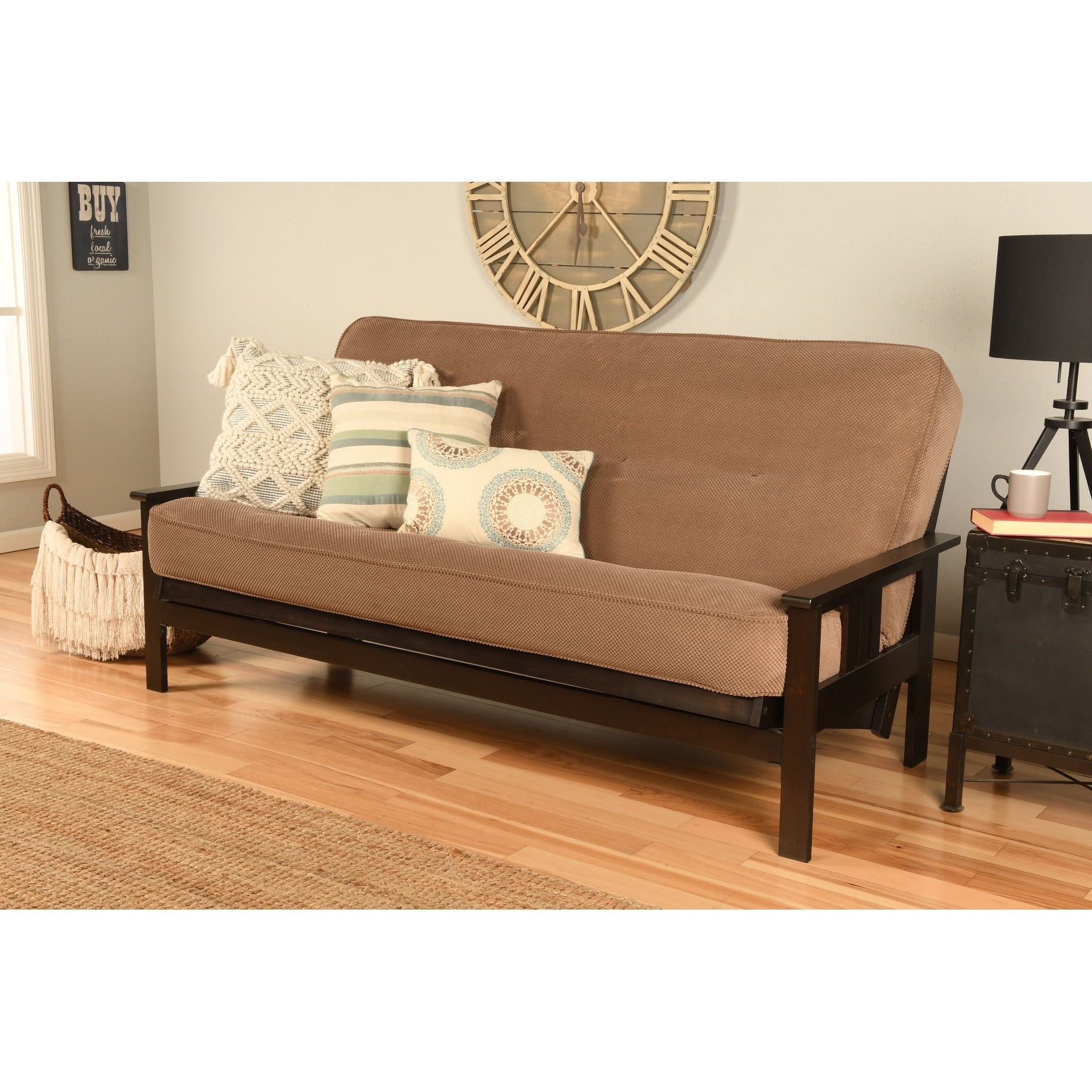 Solo materasso futon sostitutivo Somette in schiuma ad alta densità e molle, dimensioni standard (struttura non inclusa)