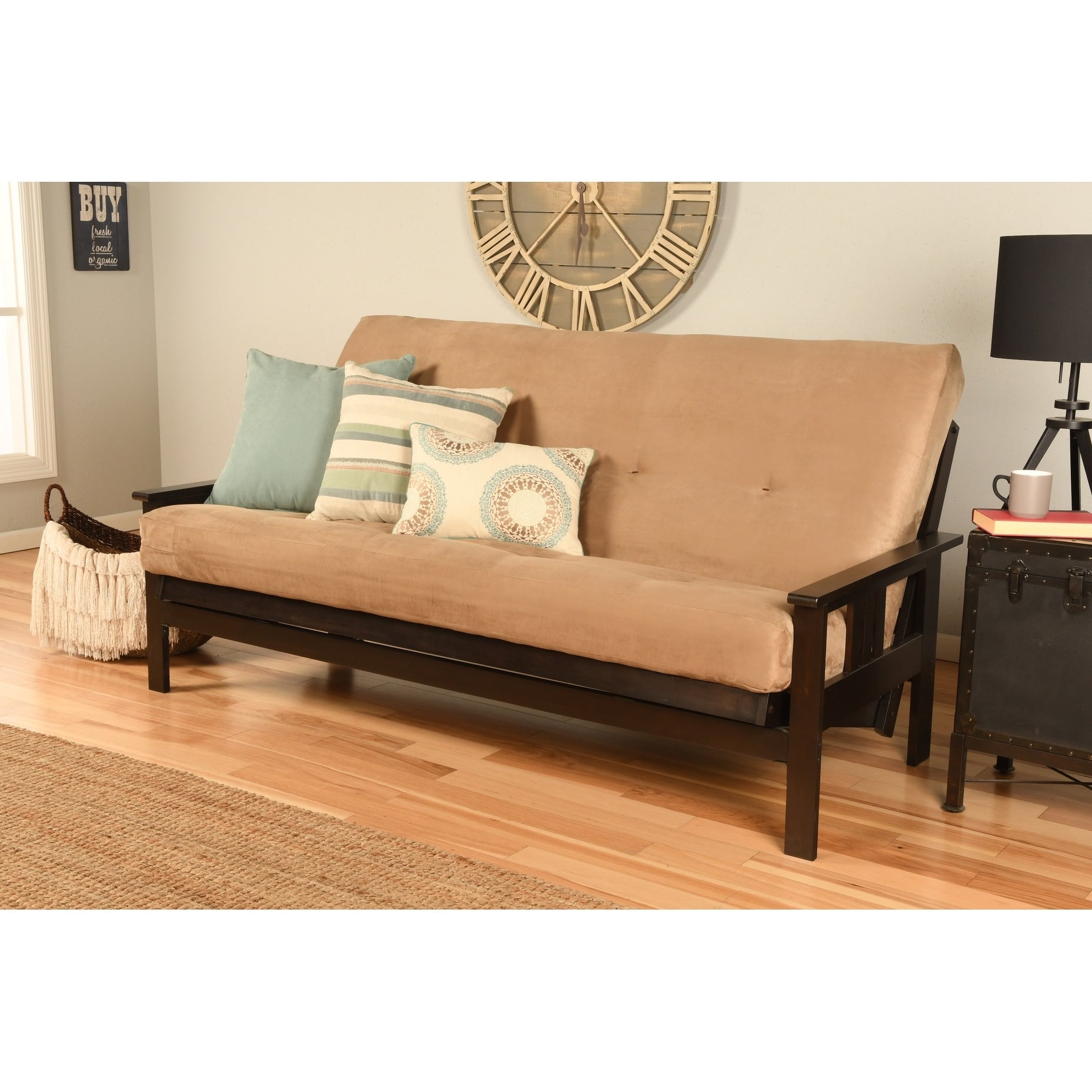 Solo materasso futon sostitutivo Somette in schiuma ad alta densità e molle, dimensioni standard (struttura non inclusa)